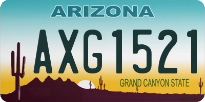 AZ license plate AXG1521