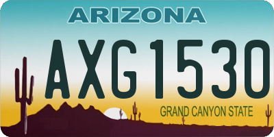 AZ license plate AXG1530