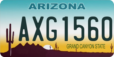 AZ license plate AXG1560