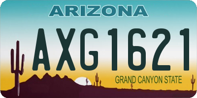 AZ license plate AXG1621