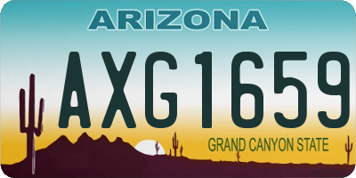 AZ license plate AXG1659
