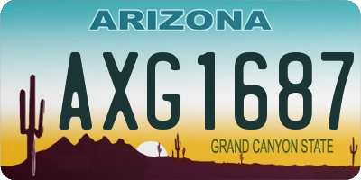 AZ license plate AXG1687