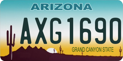 AZ license plate AXG1690