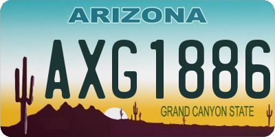 AZ license plate AXG1886