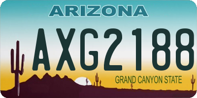 AZ license plate AXG2188