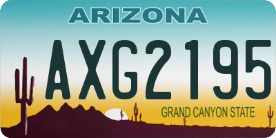 AZ license plate AXG2195