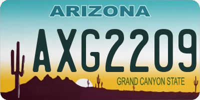 AZ license plate AXG2209