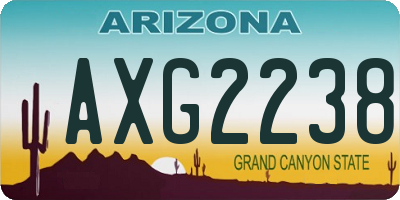 AZ license plate AXG2238