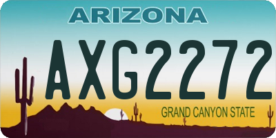 AZ license plate AXG2272