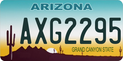 AZ license plate AXG2295