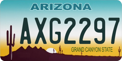 AZ license plate AXG2297