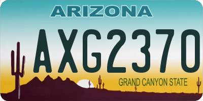 AZ license plate AXG2370