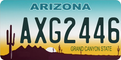 AZ license plate AXG2446