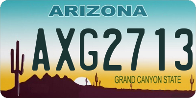 AZ license plate AXG2713