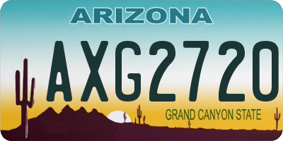 AZ license plate AXG2720