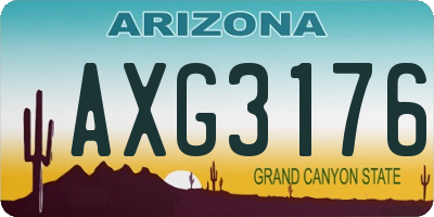 AZ license plate AXG3176
