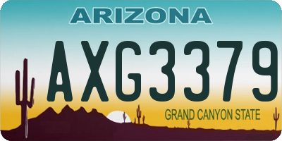 AZ license plate AXG3379