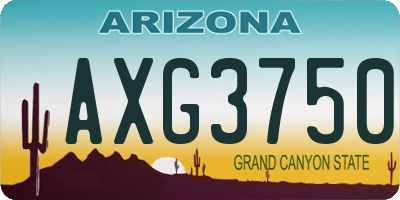 AZ license plate AXG3750