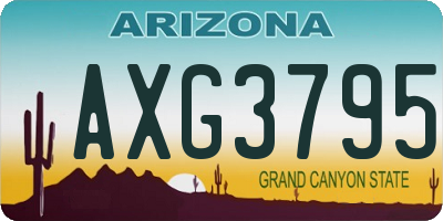 AZ license plate AXG3795