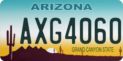 AZ license plate AXG4060