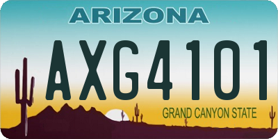 AZ license plate AXG4101