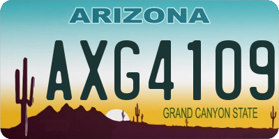 AZ license plate AXG4109