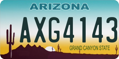 AZ license plate AXG4143