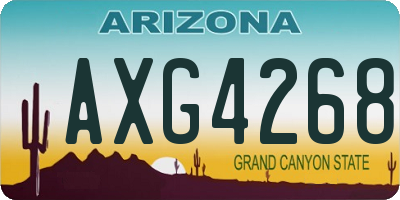 AZ license plate AXG4268