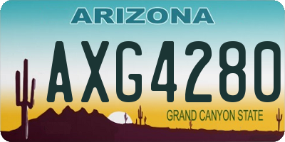 AZ license plate AXG4280