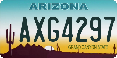 AZ license plate AXG4297