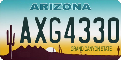 AZ license plate AXG4330