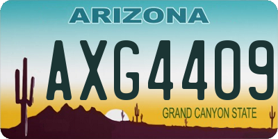AZ license plate AXG4409