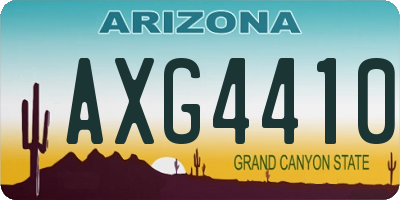 AZ license plate AXG4410