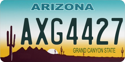 AZ license plate AXG4427