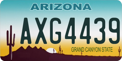 AZ license plate AXG4439
