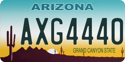 AZ license plate AXG4440