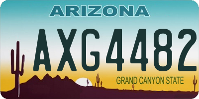 AZ license plate AXG4482