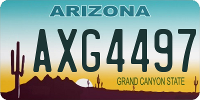 AZ license plate AXG4497