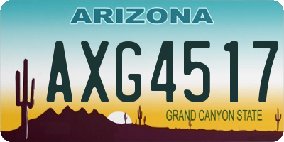 AZ license plate AXG4517