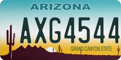AZ license plate AXG4544