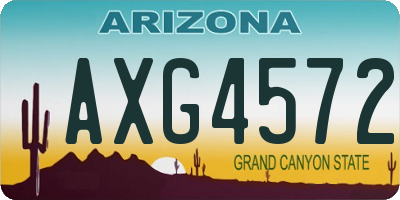 AZ license plate AXG4572