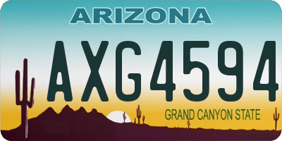 AZ license plate AXG4594