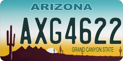 AZ license plate AXG4622