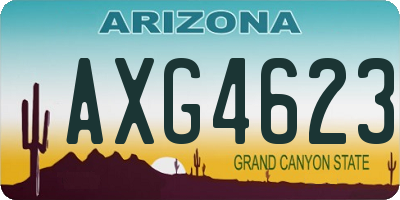 AZ license plate AXG4623