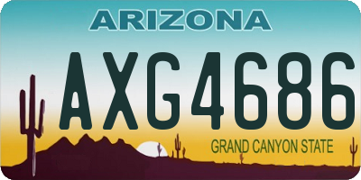 AZ license plate AXG4686