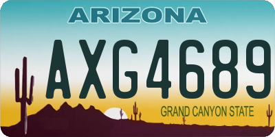 AZ license plate AXG4689