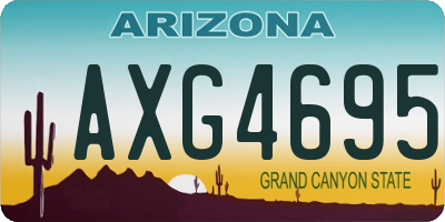 AZ license plate AXG4695