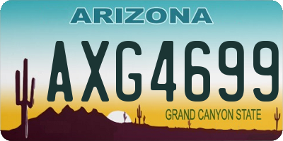 AZ license plate AXG4699
