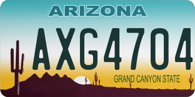 AZ license plate AXG4704