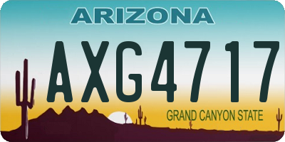 AZ license plate AXG4717